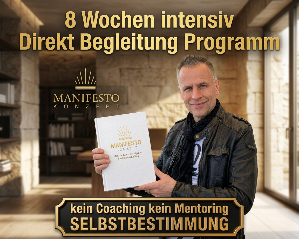Michael Fritz mit dem MANIFESTO Buch – 8 Wochen intensiv Direkt Begleitung Programm
